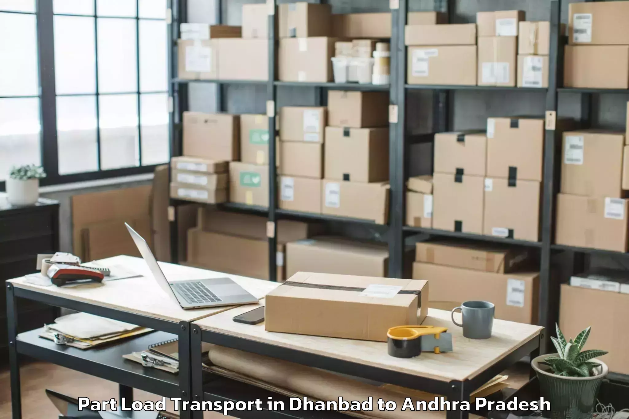 Quality Dhanbad to Maddipadu Part Load Transport